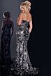 Jovani 44116 High Slit Strapless Floral Sequin Dress