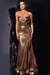 Jovani 44146 Strapless Sweetheart Neckline Metallic Dress