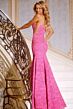 Jovani 44264 Sheer Sides Strapless Glitter Dress