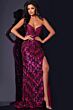 Jovani 44270 High Slit Strapless Sequin Dress