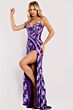 Jovani 44270 High Slit Strapless Sequin Dress
