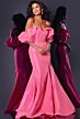 Jovani 44271 Ruffle Off The Shoulder Taffeta Dress