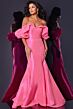 Jovani 44271 Ruffle Off The Shoulder Taffeta Dress