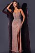 Jovani 44330 Plunging Neckline Strapless Embellished Dress