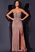 Jovani 44330 Plunging Neckline Strapless Embellished Dress