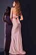 Jovani 44513 Tie Back Halter Strap Cutout Dress