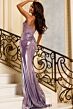 Jovani 45710 Illusion Corset Embellished Metallic Dress
