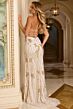 Jovani 46844 Lace-Up Back Halter Neck Embellished Dress