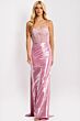 Jovani 47325 Metallic Skirt Embellished Corset Dress