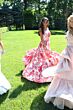 Jovani 47328 Rosette Bust Ruffle Hem Corset Dress