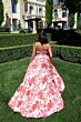 Jovani 47328 Rosette Bust Ruffle Hem Corset Dress