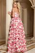 Jovani 47404 Tiered Skirt Strapless Corset Floral Print Dress