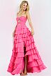 Jovani 47898 Knotted Cutout Bodice Ruffle Skirt Dress