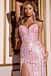 Jovani D2020 Multicolor Strapless Sequin Dress
