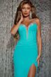 Jovani D5020 Beaded Corset Spaghetti Straps Dress