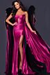 Jovani D5021 Side Tail Strapless Corset Dress