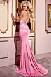 Jovani D5026 Lace Bodice Criss Cross Back Dress