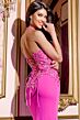 Jovani D5030 Halter Neckline Embroidered Dress