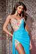 Jovani D5074 Two-Tone Strapless Sweetheart Dress