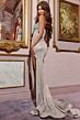 Jovani D5076 Beaded Corset Side Slit Glitter Dress