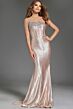 Jovani D5100 Asymmetrical Neckline Strapless Corset Dress