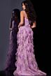 Jovani D5113 Ruffle Skirt Sweetheart Neck Floral Dress