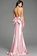Jovani D5305 Bow Train Backless Corset Dress