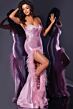Jovani D5314 Feather Slit Strapless Sweetheart Dress