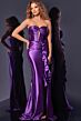 Jovani D5318 Ruffle Skirt Strapless Corset Dress
