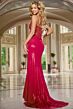 Jovani D5412 Floral Corset Slit Skirt Dress