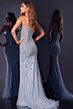 Jovani D5500 Side Slit Embellished Corset Dress