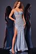 Jovani D5500 Side Slit Embellished Corset Dress