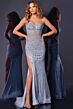 Jovani D5500 Side Slit Embellished Corset Dress
