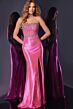 Jovani D5504 Embellished Corset Strapless Dress