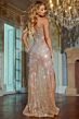 Jovani D5606 Scoop Neckline Embellished Cutout Dress
