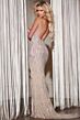 Jovani D5701 Plunging Halter High Slit Embellished Dress