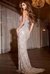 Jovani D5716 Keyhole Neck Embellished Strapless Dress