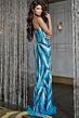 Jovani D5717 Spaghetti Straps Geometric Sequin Dress
