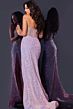Jovani D5742 Beaded Corset Sequin Skirt Strapless Dress