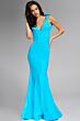 Jovani D5810 3D Floral Straps V-Neck Corset Dress