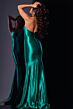 Jovani D5817 Halter Neck High Slit Ruched Dress