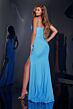 Jovani D5820 Rosette Neckline Spaghetti Straps Dress