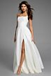 Jovani D5822 Draped Top Slit Skirt Strapless Dress