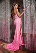 Jovani D6019 Fringe Slit Strapless Sweetheart Neckline Dress