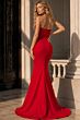 Jovani 40214 Flower Applique Strapless Neckline Dress