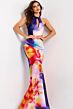 Jovani 42559 Multicolor Halter Neckline Slim-Flare Dress