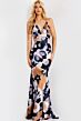 Jovani 42562 Plunging V-Neckline Crisscross Back Dress