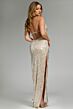 Jovani 42736 Halter Neckline Double Side Thigh-High Slit Dress