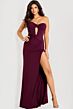 Jovani 42935 Sweetheart Keyhole Neckline Ruched Dress