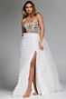 Jovani 43412 Plunging Sweetheart Neckline Embellished Corset Top Dress